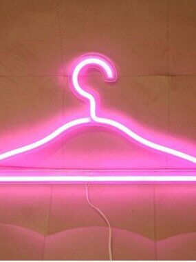 STUNNING LED Light Clothes Hanger Neon Clothes Hanger Creative Neon Hanger BNIP
